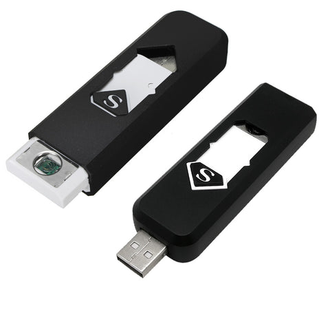 TOYL USB Cigar Lighter Rechargeable Portable Cigarette Lighter Car Accessories - Black