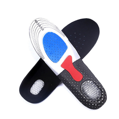 1 Pair Men Gel Orthotic Arch Support Sports Shoe Pad Running Gel Insoles Insert Cushion Breathable Feet Shoe Pads for Feet Care