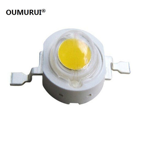 Free shipping 50PCS 1W 3w High power LED Lamps white /warm white 30mil 45mil Chips high light lights