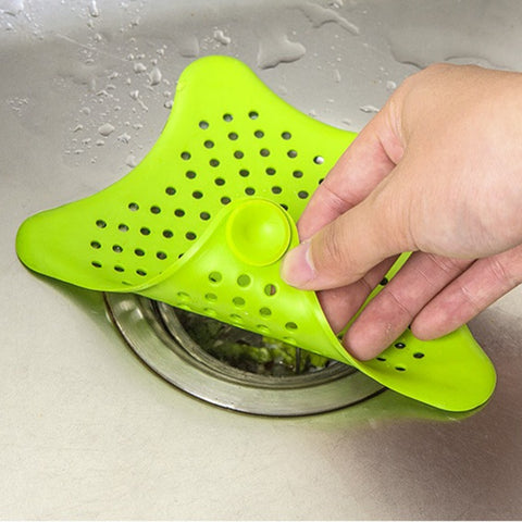 1Pc Silicone Kitchen Sink Filter Sewer Drain Hair Colanders Strainers Filter Bathroom Kitchen Sink Home Cleaning Tool