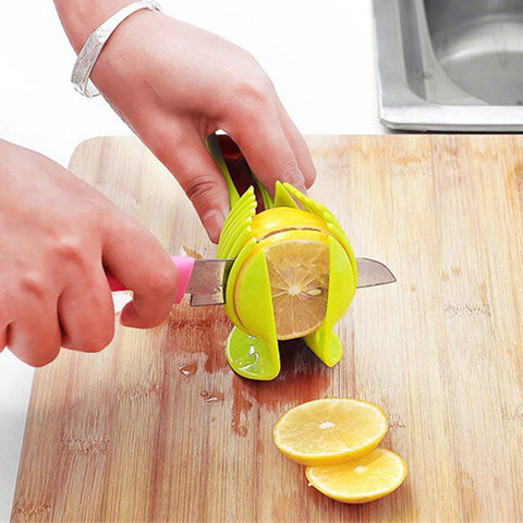 Kitchen Tomato Slicer ABS Plastic Cutter Slicer Kitchen Gadgets Lemon Orange Fruit Knife Cake Holder Cooking Tool Russian Style
