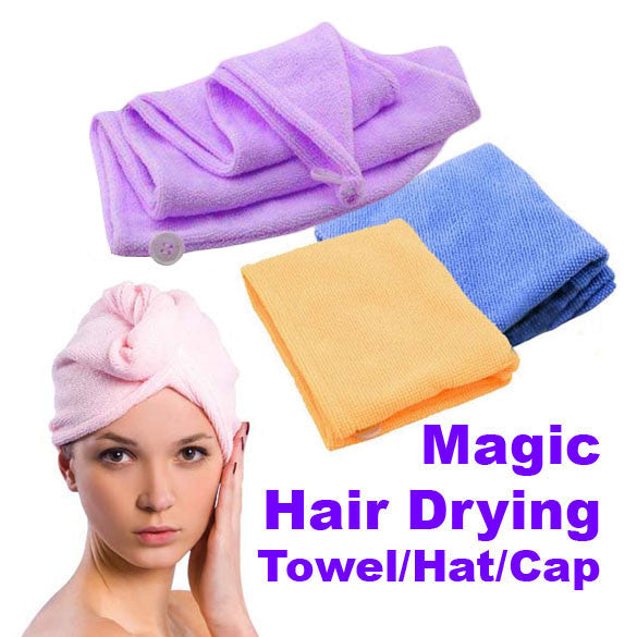 Magic Quick-Dry Hair Towel Hair-drying Ponytail Holder Cap Towel Lady N Microfiber Hair Towel (Random Color )