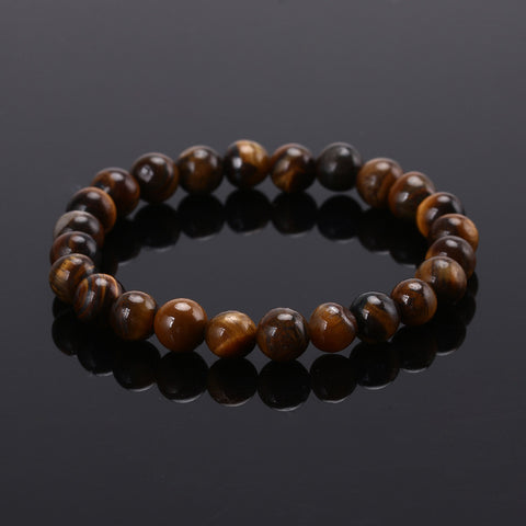 Tiger Eye Bracelets Bangles Elastic Rope Chain Natural Stone Friendship Bracelets For Women and Men Jewelry 2016