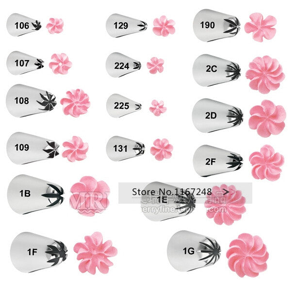 Beautiful Flowers Nozzles Tips Decorating Pen Cupcake Decorating Sugarcraft Cake Decorating Tools Icing Tip Nozzles Bakeware