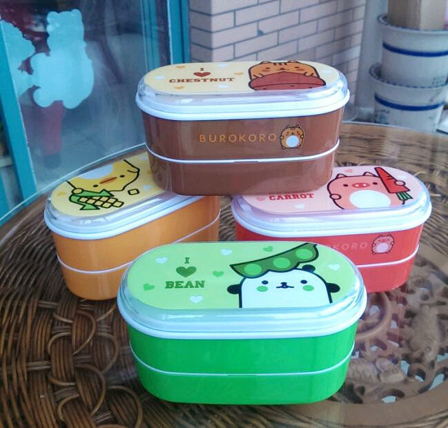 High Quality Cartoon Healthy Plastic Lunch Box 600ml Bento Boxes Food Container Dinnerware Lunchbox Cutlery with Chopsticks
