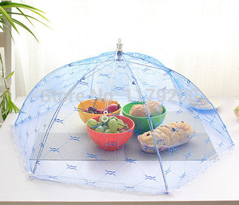 1PCS Big Size Umbrella Style Hexagon Gauze Mesh Food Covers Meal Table Cover Anti Fly Mosquito Kitchen Gadgets Cooking Tools