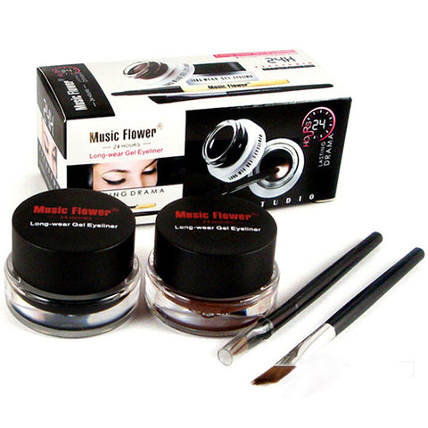 2015 Professional Black Waterproof Cosmetics Eye Liner Gel Eyeliner Pens Tool Set 51NA smt 101