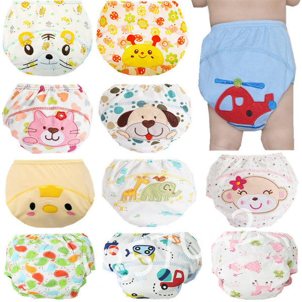 1Pcs Cute  Baby  Diapers Reusable Nappies Cloth Diaper Washable  Infants Children Baby Cotton Training Pants Nappy Changing