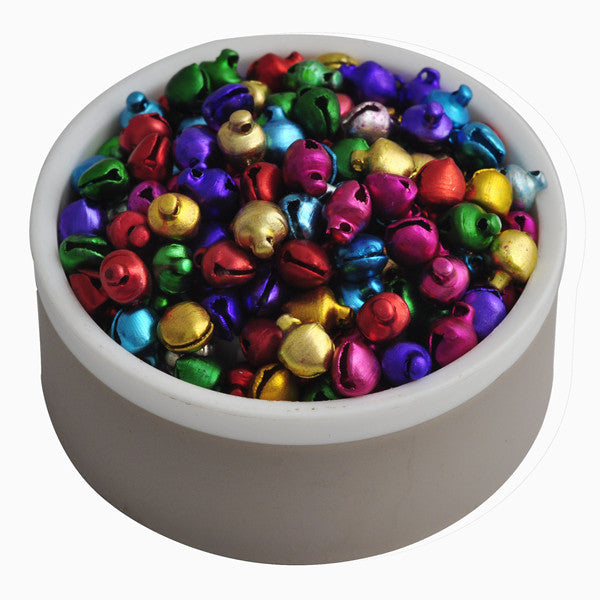 6MM 200 pcs/lot Mix Colors  Loose Beads Small Jingle Bells Christmas Decoration Gift Wholesale ly