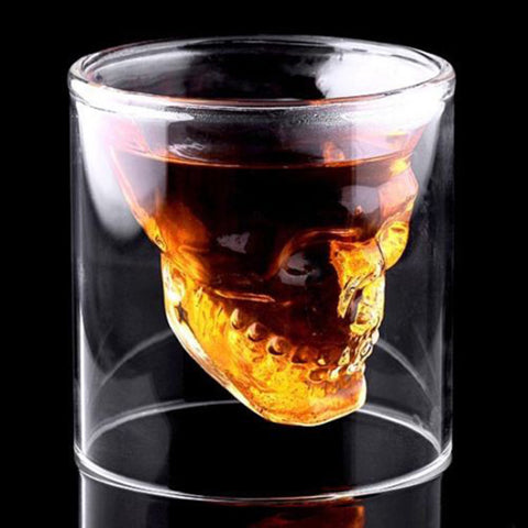 4 Size Creative Designer Skull Head Shot Glass Party Transparent Champagne Cocktails Wine Cup Doomed Drinkware Halloween Gift