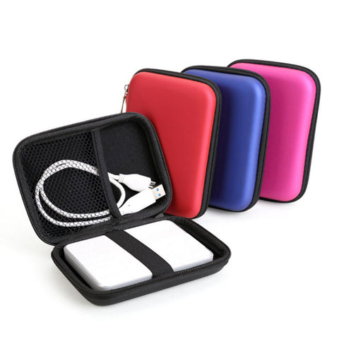 2.5" External USB Hard Drive Disk Carry Mini Usb Cable Case Cover Pouch Earphone Bag for PC Laptop