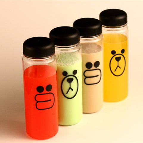 My Water Bottle 500ml Fashion Bear Sports Shaker Bottle For cicycle outdoor  Juice Drinkware Readily Space Cup Bottle
