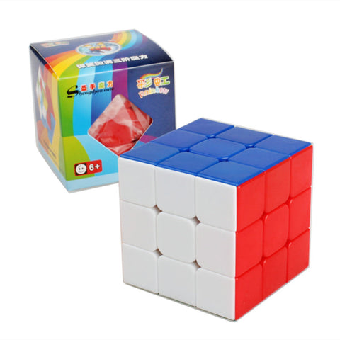 2015 NEW ShengShou Magic Cube Professional 3x3x3 Rainbow Cubo Magico Puzzle Speed Classic Toys Learning & Education For children