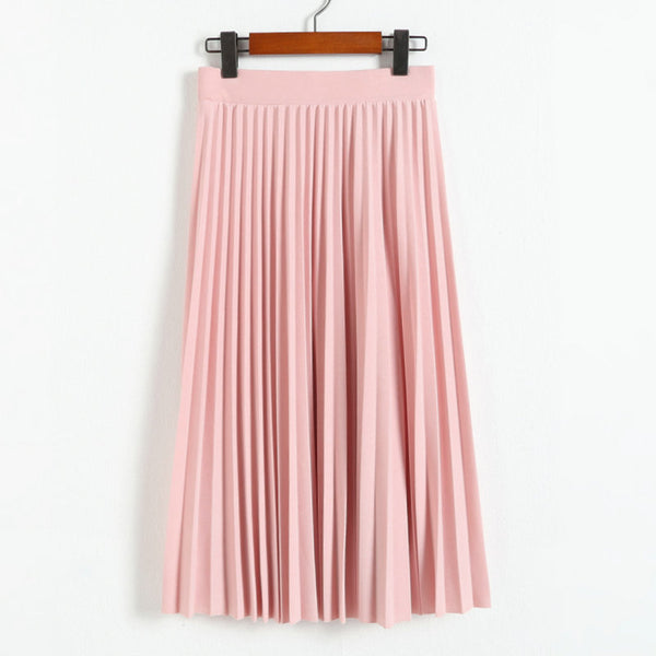 2016 spring all-match chiffon skirt waist fold slim skirt pleated skirt Department summer slim skirt