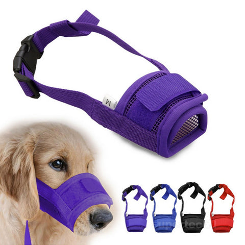 Pet Dog Adjustable Mask Bark Bite Mesh Mouth Muzzle Grooming Anti Stop Chewing Free Shipping
