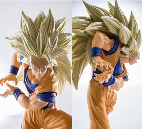 NEW hot 20cm dragon ball Super saiyan three Battle damage Edition Son Goku Kakarotto action figure toys collection christmas toy