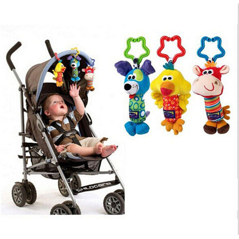Cute Baby Toys Soft Musical Newborn Kids Toys Animal Baby Mobile Stroller Toys Plush Playing Doll Brinquedos Bebes