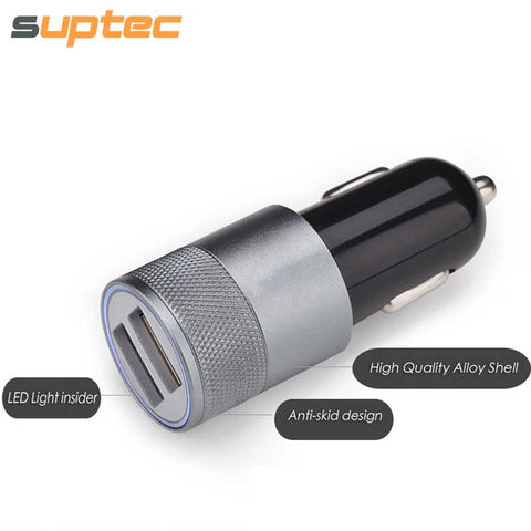 Car Phone Charger 2 Port Mini Dual USB Car Charger Adapter Quick Charging 5V 2A for iPhone Samsung Galaxy Xiaomi Car-charger