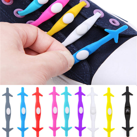 12Pcs/Set Fashion Unisex Women Men Athletic Running Needn't  to Tie Lazy Shoelaces Elastic Silicone Shoe Lace All Sneakers Strap