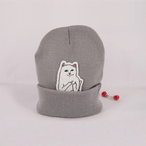 6 color NEW autumn winter spring beanie new style cat wool knit hat hip hop hedging men women