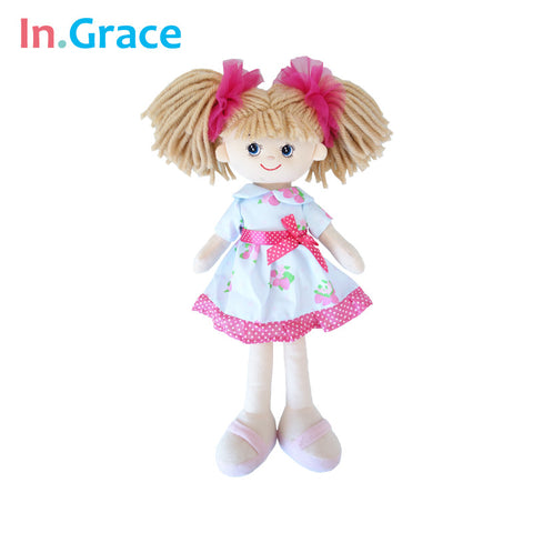 In.Grace brand cute lifelike girls dolls birthday gift fashion girls dolls 40CM handmade toys for kids girls with red headwear