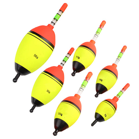 5pcs Size 5/10/15/20/30/50g Luminous Fishing Float Light Stick EVA Glowing Night Fishing Float Foam Float Tube Buoy