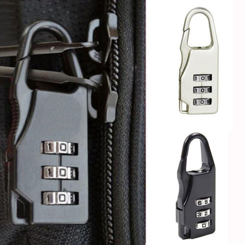 Mini Padlock Travel Suitcase Luggage Security Password Lock 3 Digit Combination