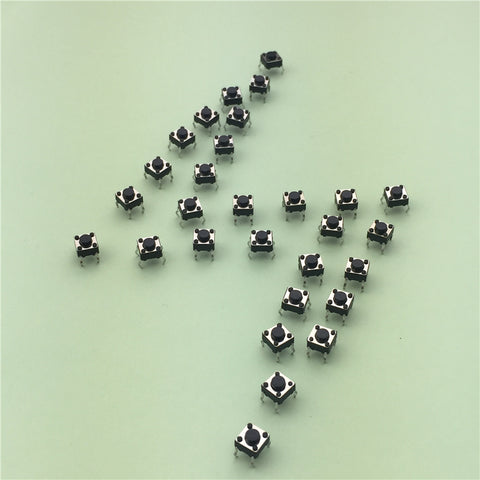 50pcs/lot 6x6x4.3MM 4PIN G89 Tactile Tact Push Button Micro Switch Direct Plug-in Self-reset DIP Top Copper Free Shipping