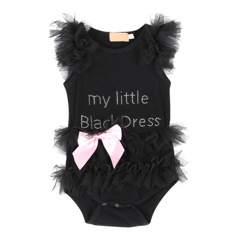 Baby Girl Clothes Sleeveless Letter Bow Summer Baby Romper Newborn Baby Jumpsuits One-piece Shirt Tops Dress Costume