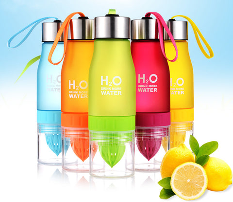 650ml H2O Lemon Juice Cup Fruit Water Bottle Infuser Drinkware For Outdoor Sports My Shaker Bottle BPA Free