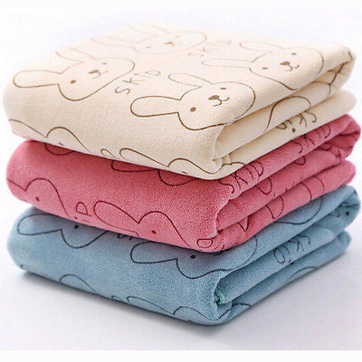 Cute Microfiber Absorbent Drying Bath Beach Towel Washcloth Swimwear Baby Towel