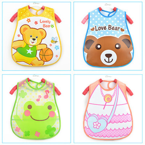 Baby Bibs EVA Waterproof Saliva Towel Scarf Lunch Boys Girls Cartoon Infant Bibs Burp Cloths For Children Feeding Care