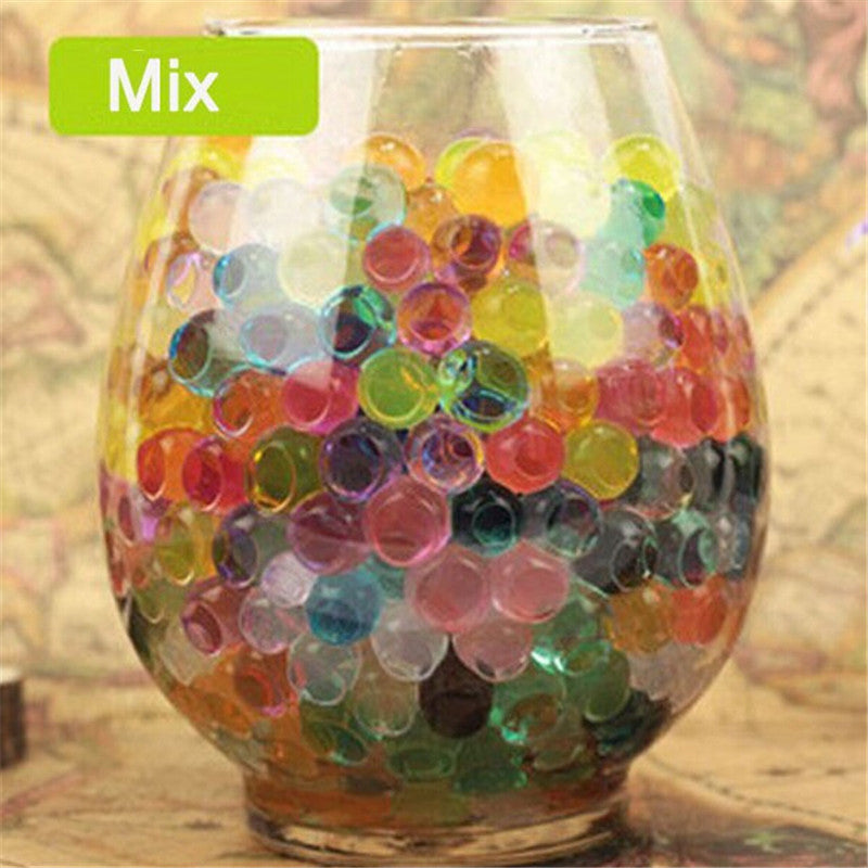 1000pcs multi colors Water Plant Flower Jelly Crystal Soil Mud Water Pearls Vase Soil Gel Beads Balls Bead Decoration DN639-11