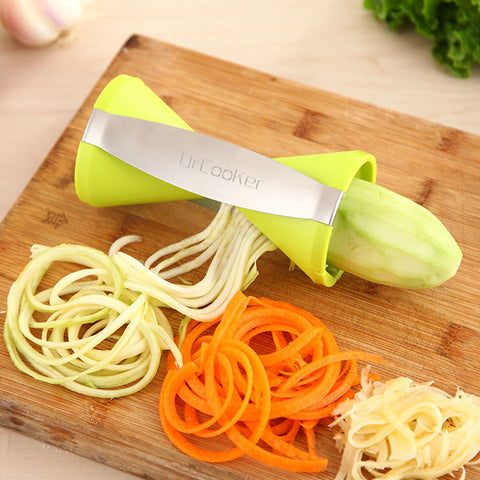 LATEST BEST SELLING 4 Blades Vegetable Spiralizer Spiral Vegetable Slicer Kitchen Gadget with Cleaning Brush