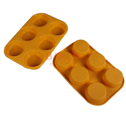 round silicone bakeware cake molds kitchen  tools 6 holes Muffin cupcake molds handmade soap molds SSCM-001-14