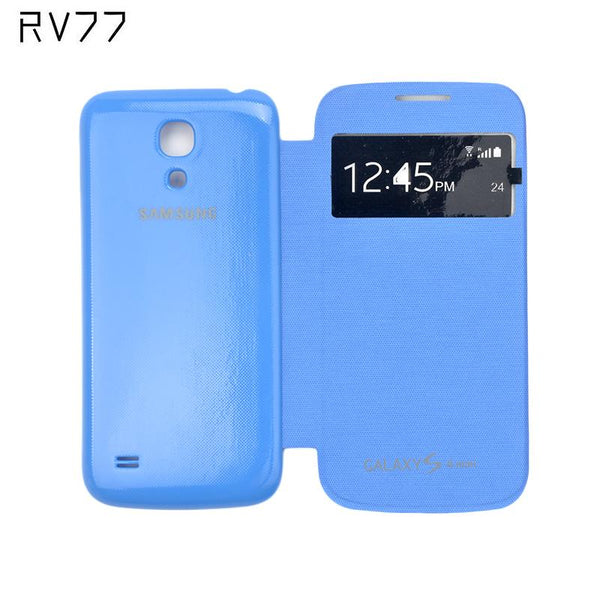 Phone Cases For Samsung Galaxy S4 Mini i9190 Flip Smart Cover View Window Case With Gift Touch Pen + Screen Film