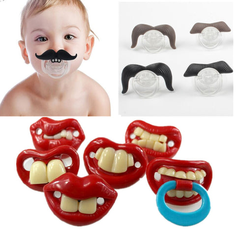 Silicone Funny Nipple Dummy Baby Soother Joke Prank Toddler Pacy Orthodontic Nipples Teether Baby Pacifier Christmas Gift