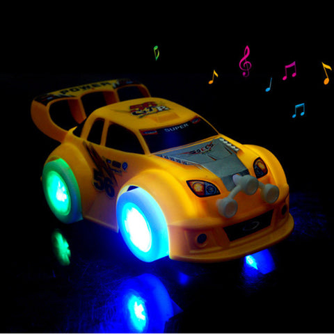 New Arrival Stunning LED Universal Music Car Toy  Automatic Steering Lighting Car Toy Best Gift For Kids