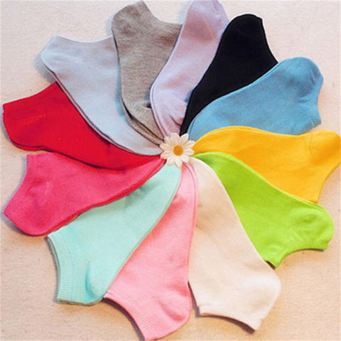 1 Pair of Women Socks Girl Female Lady Short Cotton Socks Candy Color Ankle Boat Low Cut Socks Calcetines Mujer
