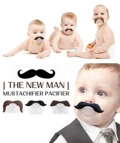 Fashion Funny Dummy Dummies Pacifier Novelty Teeth Moustache Babys Child Soother Beard Nipples Kids Gift Safe Pacifier