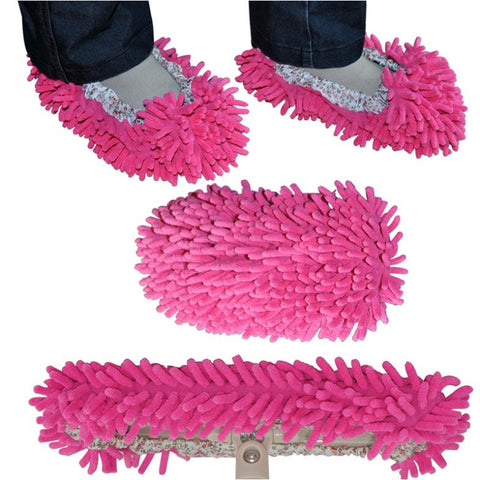 Cute Slipper Lazy Shoes Cover Dust House Bathroom Floor Cleaning Mop Cleaner 1Pair free shipping ZH129