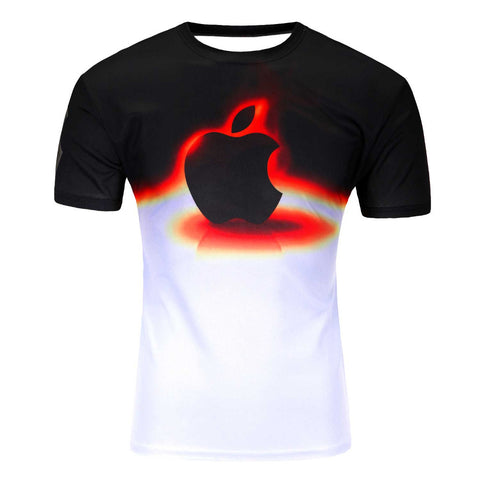 Hot selling New fashion Men's 3D apple/tree printing t shirt summer short sleeve t shirts tops, M-4XL,plus size free shipping