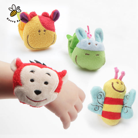 1Pc Animal Baby Toys 0-12 Months Plush Baby Rattles Baby Toy Wrist Strap Children Infant Newborn Plush Toy