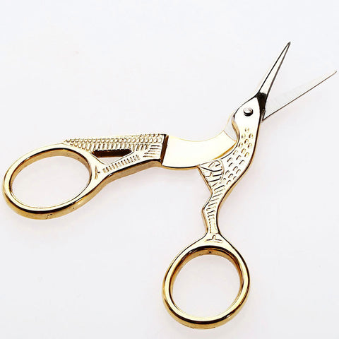 Gold Stork Sewing Scissors Trimming Dressmaking Shears Cross-stitch Carbon Steel Tailor Scissor Sewing Embroidery Fabric DJ0382