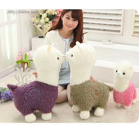 40CM Alpaca Plush Doll Toy Fabric Sheep Stuffed Animal Plush Llama Yamma Birthday New Year Christmas Gift For Baby Kid Children