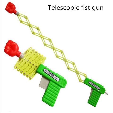 Retractable Fist Shooter Trick Toy Gun Funny Child Kids plastic Party Festival Gift Just For fun Classic Elastic Telescopic Fist