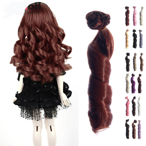 1PC Wig BJD Doll DIY High-temperature Wire Handmade Curly Wigs Hair Curls Row