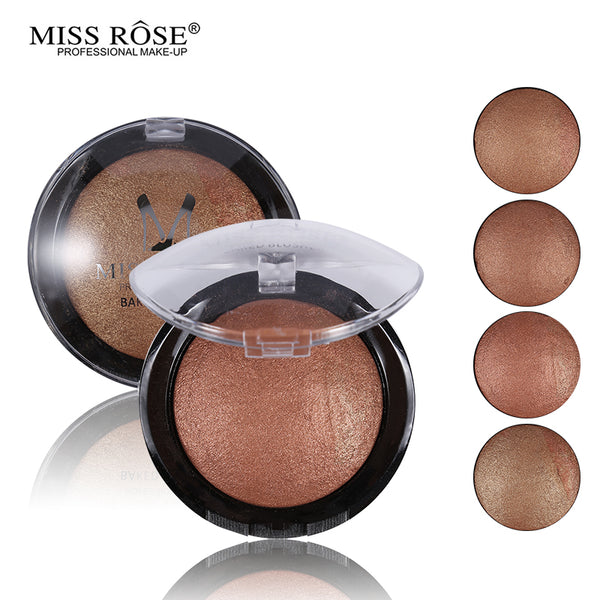 1PC Women Hot Sale Bronzer Blush Palette Face Makeup Baked Powder Blusher Professional paleta de blush from Miss Rose Brand