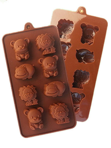 1PCS  Hippo Lion Bear Shape Silicone Mold, Jelly, Chocolate, Soap ,Cake Decorating DIY Kitchenware ,Bakeware L021