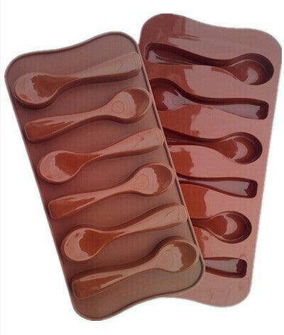 1PCS Spoon Shape Silicone Mold, Jelly, Chocolate, Soap ,Cake Decorating DIY Kitchenware ,Bakeware L019
